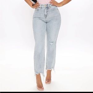 Time Crossover Distressed Vintage Ankle Jeans - Light Blue Wash